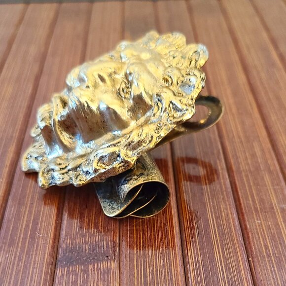 Vintage Gold Tone Lion Head Hunt Clip No. 2, Hunt Mfg Statesville N. C. - Picture 7 of 7